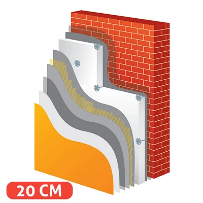 20 cm - Fit Bronze színező vakolattal