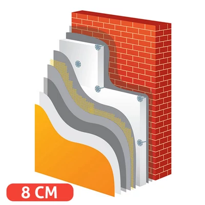 8 cm - Fit Bronze színező vakolattal